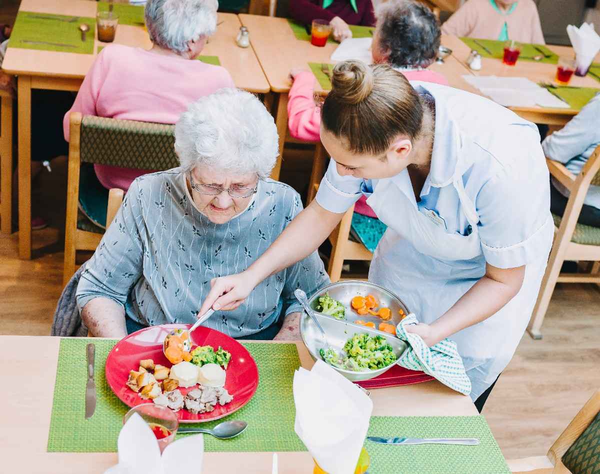 Dining room at Tŷ Hafod care home Cardiff