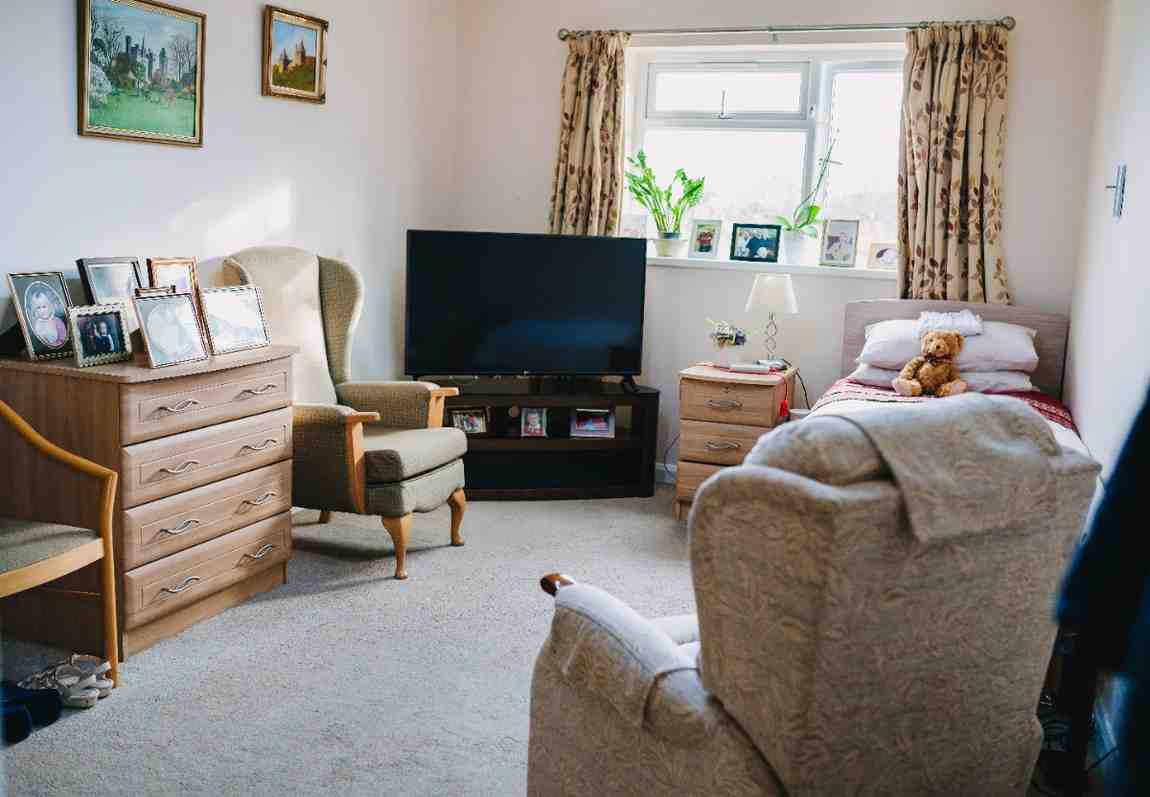 Lounge area at Tŷ Hafod nursing home Cardiff